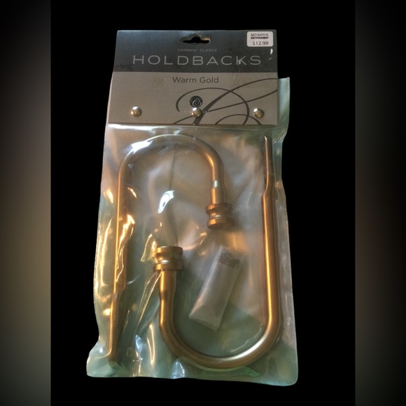 Cambria Classic Warm Gold Holdbacks - Picture 1 of 6